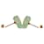 Orecchini Chanel Coco Mark Turnlock in Plastica Verde  - vista 4