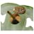 Orecchini Chanel Coco Mark Turnlock in Plastica Verde  - vista 8