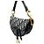 Borsa Saddle Christian Dior in tela e pelle blu navy - vista 3