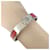 Hermès Bracciale Click H Hermes Argento Rosa  - vista 5