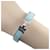 Hermès Bracciale Click H Hermes Argento Blu chiaro  - vista 4