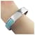 Hermès Bracciale Click H Hermes Argento Blu chiaro  - vista 5