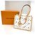 Borsa Tote Louis Vuitton Monogram Multicolor OnTheGo Trunk MM Bianco Multicolore Beige D'oro - vista 9