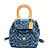 Zaino Coach Signature Denim Rear Marrone Blu D'oro