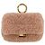 Mini borsa a tracolla Fendi Nano Baguette con charm in pelliccia Beige