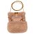 Mini borsa a tracolla Fendi Nano Baguette con charm in pelliccia Beige - vista 5