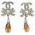 Orecchini Chanel CC Ribbon Argento Rosa - vista 2