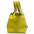 Hermès Borsa Picotin in pelle granulata giallo