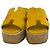 Hermès Sandali con zeppa in scamosciato giallo