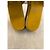 Hermès Sandali con zeppa in scamosciato giallo - vista 8