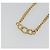 Collana Christian Dior con strass metallizzato color oro Auth ka5106 - vista 3