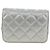 CHANEL Matelasse Chain Shoulder Bag Lamb Skin Silver CC Auth 190674SAM Argento - vista 2