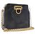 Borsa a tracolla Salvatore Ferragamo Gancini con catena, plastica trasparente, oro, autentica 191682A