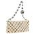 Borsa a Spalla con Catena Miu Miu in Pelliccia Bianco Argento Auth 190605M