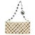 Borsa a Spalla con Catena Miu Miu in Pelliccia Bianco Argento Auth 190605M - vista 13