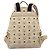 MCM Vicetos Logogram Rucksack PVC Beige Gold Auth gh2219 Golden - Ansicht 3