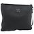 Clutch MCM Vicetos Logogram in pelle e PVC nero con dettagli argento Auth mr2715