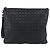 Clutch MCM Vicetos Logogram in pelle e PVC nero con dettagli argento Auth mr2715 - vista 3