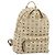 Zaino MCM Vicetos Logogram PVC Leather Beige Gold Auth 190802 D'oro