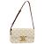 Céline Borsa a Spalla CELINE Triomphe in Pelle Bianco Oro Auth BA13935M D'oro