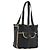 Borsa a Spalla BURBERRY Nova Check in Pelle e Tela Beige Nero Auth bs35984A