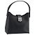 Borsa a mano Salvatore Ferragamo Gancini in pelle nera argento ka5126A
