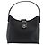 Borsa a mano Salvatore Ferragamo Gancini in pelle nera argento ka5126A - vista 13