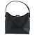 Borsa a mano Salvatore Ferragamo Gancini in pelle nera argento ka5126A - vista 2