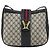 Borsa a tracolla GUCCI GG Supreme in PVC e pelle blu navy e oro Auth 190743 D'oro - vista 2