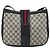 Borsa a tracolla GUCCI GG Supreme in PVC e pelle blu navy e oro Auth 190743 D'oro - vista 3