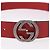 GUCCI Interlocking G Gürtel Leder 43.7" Rot Silber 546389 Auth BA13818V - Ansicht 5