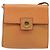 Céline Borsa a Spalla CELINE Circle in Pelle Arancione Oro Auth 190471A D'oro - vista 13