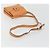 Céline Borsa a Spalla CELINE Circle in Pelle Arancione Oro Auth 190471A D'oro - vista 7