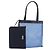 Borsa Tote LOEWE Nylon Mesh Blue Silver Auth bs35980 Argento
