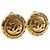 Brincos CHANEL COCO Mark em metal dourado CC Auth 190722M