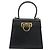 Bolso Salvatore Ferragamo Gancini de Cuero 2way Negro Oro Auth 190688 Dorado - vista 13