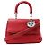 Borsa a 2 vie Be Dior in pelle piccola, rosso Blu