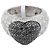 Anello De Grisogono Black Diamond Heart, Misura 51 Bianco