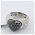 Anello De Grisogono Black Diamond Heart, Misura 51 Bianco - vista 10