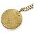 Choker Chanel Vintage CC con pendente rotondo in metallo D'oro - vista 2