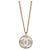 Choker Chanel Vintage CC con pendente rotondo in metallo D'oro - vista 4