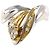 Autre Marque Elegenter 18K Gelbgold- und Platin-Ring Golden