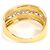 Autre Marque 18K Gelbgold- und Platin-Ring mit Diamant Golden - Ansicht 4
