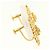 Autre Marque Orecchini a clip in oro giallo 18K con diamanti D'oro - vista 2