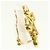 Autre Marque Orecchini a clip in oro giallo 18K con diamanti D'oro - vista 3