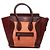 Céline Borsa Celine Luggage Micro Shopper Rosso Arancione Bordò