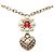 Collana con pendente Chanel Coco Mark Heart Flower D'oro