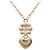 Collana con pendente Chanel Coco Mark Heart Flower D'oro - vista 2