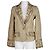 Chaqueta de seda beige bordada Christian Dior Castaño