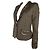 Chaqueta de seda beige bordada Christian Dior Castaño - vista 2